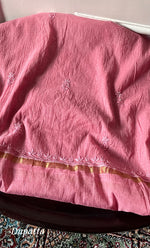 Load image into Gallery viewer, Women's Lakhnavi Handcrafted Mul Chanderi Unstitched Chikankari Full Suit Material - HONC0295753