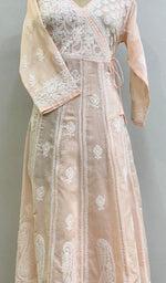 将图像加载到图库查看器中, Abisha Women's Lucknowi Handcrafted Cotton Chikankari Angrakha - HONC0232860