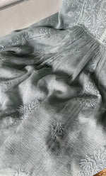 将图像加载到图库查看器中, Sehmat Women's Lakhnavi Handcrafted Kota Cotton Semi -Stitched Kurta And Dupatta Set- HONC0300697