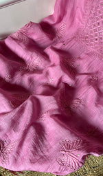 将图像加载到图库查看器中, Women's Lakhnavi Handcrafted Mul Chanderi Chikankari Full Suit Material - HONC0282292
