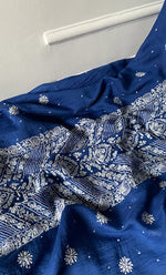 Load image into Gallery viewer, Women's Lakhnavi Handcrafted Maheshwari Mul Chanderi Unstitched Kurta And Dupatta Set- HONC0282254