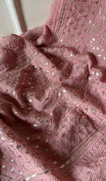 Load image into Gallery viewer, Women's Lakhnavi Handcrafted Viscose Georgette Chikankari Full Suit Material - HONC0270932