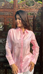 将图像加载到图库查看器中, Arohi Women's Lakhnavi Handcrafted  Pure banglore silk top with fine Chikankari - HONC0261643