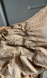 Load image into Gallery viewer, Women's Lakhnavi Handcrafted Munga Silk Unstitched Chikankari Kurta And Dupatta Set- HONC0283181