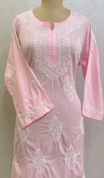 Load image into Gallery viewer, Zoha Women's Lucknowi Handcrafted Cotton Chikankari Kurti-HONC0141385