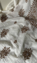 Load image into Gallery viewer, Women's Lakhnavi Handcrafted Mul Chanderi Unstitched Kurta And Dupatta Set - HONC0253436