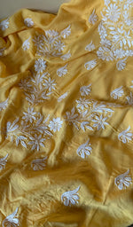 将图像加载到图库查看器中, Women's Lakhnavi Handcrafted Modal Cotton Chikankari Suit Material - HONC0275954