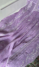 将图像加载到图库查看器中, Saziya Women's Lakhnavi Handcrafted Mul Chanderi Semi - Stitched Kurta And Dupatta Set - HONC0333512