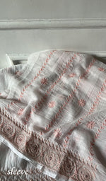 Load image into Gallery viewer, Women's Lakhnavi Handcrafted Unstitched Mul Chanderi Kurta And Dupatta Set - HONC0326141