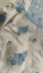 将图像加载到图库查看器中, Women's Lakhnavi Handcrafted Mul Chanderi Unstitched Kurta And Dupatta Set - HONC0273253