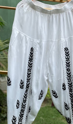 Load image into Gallery viewer, Women's Lucknowi Handcrafted Cotton Chikankari Dhoti - HONC0292312