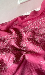 将图像加载到图库查看器中, Women's Lakhnavi Handcrafted Mul Chanderi Semi - Stitched Kurta And Dupatta Set - HONC0282431