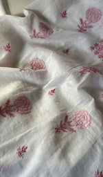 Load image into Gallery viewer, Women's Lakhnavi Handcrafted Mul Chanderi Unstitched Kurta And Dupatta Set - HONC0273064