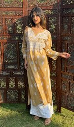 将图像加载到图库查看器中, Women's Lucknowi Handcrafted Cotton Chikankari Kurti - HONC0231790