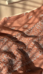 将图像加载到图库查看器中, Women's Lakhnavi Handcrafted Mul Chanderi Unstitched Kurta And Dupatta Set - HONC0287731