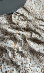 Load image into Gallery viewer, Women's Lakhnavi Handcrafted Maheshwari Mul Chanderi Unstitched Kurta And Dupatta Set- HONC0270649