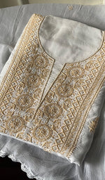 Load image into Gallery viewer, Ashima Women's Lucknowi Handcrafted Muslin Chikankari Unstitched Suit Material - HONC0243932