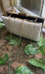 Load image into Gallery viewer, Chikankari Embroidered Clutch - HONC0313587