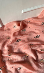 Load image into Gallery viewer, Women's Lakhnavi Handcrafted Unstitched Mul Chanderi Kurta And Dupatta Set - HONC0323632