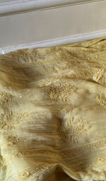 将图像加载到图库查看器中, Women's Lakhnavi Handcrafted Mul Chanderi Chikankari Semi Stitched Kurta And Dupatta Set- HONC0277648