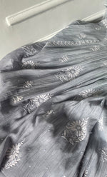 Load image into Gallery viewer, Women's Lakhnavi Handcrafted Mul Chanderi Semi - Stitched Kurta And Dupatta Set- HONC0309525