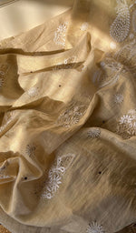 将图像加载到图库查看器中, Women's Lakhnavi Handcrafted Tissue Chanderi Unstitched Kurta And Dupatta Set - HONC0282349