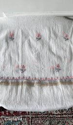 Load image into Gallery viewer, Women's Lakhnavi Handcrafted Chanderi Silk Unstitched Kurta And Dupatta Set - HONC0366819