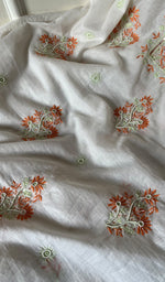 将图像加载到图库查看器中, Women's Lakhnavi Handcrafted Mul Chanderi Unstitched Kurta And Dupatta Set - HONC0266916