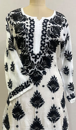 将图像加载到图库查看器中, Women's Lucknowi Handcrafted Muslin Chikankari Kurti - HONC0177454