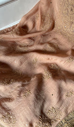 将图像加载到图库查看器中, Women's Lakhnavi Handcrafted Mul Chanderi Chikankari Full Suit Material - HONC0282294