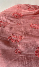 Load image into Gallery viewer, Women's Lakhnavi Handcrafted Mul Chanderi Unstitched Chikankari Full Suit Material - HONC0324508
