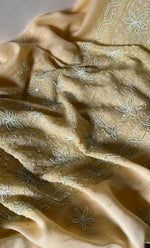 Load image into Gallery viewer, Women's Lakhnavi Handcrafted Mul Chanderi Unstitched Kurta And Dupatta Set - HONC0302256