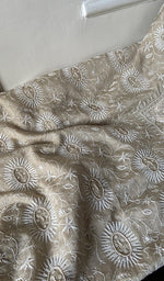 Load image into Gallery viewer, Women's Lakhnavi Handcrafted Munga Silk Chikankari Kurta And Dupatta Set- HONC0273584