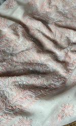 Load image into Gallery viewer, Women's Lakhnavi Handcrafted Mul Chanderi Unstitched Kurta And Dupatta Set- HONC0306163