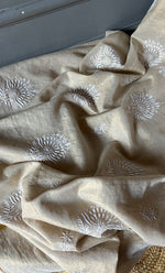 将图像加载到图库查看器中, Women's Lakhnavi Handcrafted Tissue Chanderi Unstitched Kurta And Dupatta Set - HONC0284695