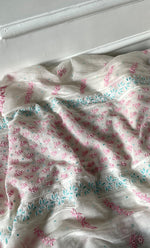 Load image into Gallery viewer, Saziya Women's Lakhnavi Handcrafted Mul Chanderi Semi - Stitched Kurta And Dupatta Set - HONC0311488