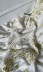 Load image into Gallery viewer, Women's Lakhnavi Handcrafted Chanderi Silki Semi - Stitched Kurta And Dupatta Set - HONC0314232