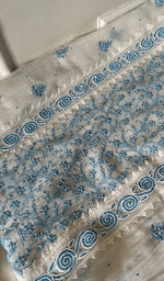 将图像加载到图库查看器中, Aaliyah Women's Lakhnavi Handcrafted Mul Chanderi Semi - Stitched Kurta And Dupatta Set - HONC0233890