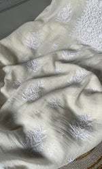 Load image into Gallery viewer, Women's Lakhnavi Handcrafted Mul Chanderi Kurta And Dupatta Set - HONC0305481