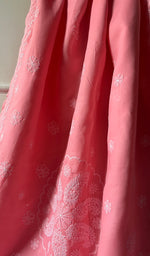 Load image into Gallery viewer, Women's Lakhnavi Handcrafted Cotton Chikankari Saree - HONC0232513