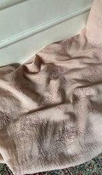 Load image into Gallery viewer, Women's Lakhnavi Handcrafted Mul Chanderi Unstitched Chikankari Full Suit Material - HONC0345055