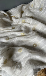 Load image into Gallery viewer, Izna Women's Lakhnavi Handcrafted Mul Chanderi Semi - Stitched Anarkali And Dupatta Set - HONC0305089