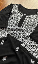 将图像加载到图库查看器中, Women's Lucknowi Handcrafted Modal Cotton Chikankari Kurti - HONC0298738