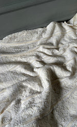 Load image into Gallery viewer, Women's Lakhnavi Handcrafted Pure Silk Georgette Chikankari Anarkali and Dupatta set - HONC02773309