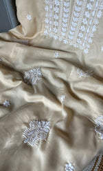 Load image into Gallery viewer, Women's Lakhnavi Handcrafted Cotton Chikankari Unstitched Kurti Fabric - HONC0302648