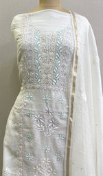 Load image into Gallery viewer, Women's Lakhnavi Handcrafted Mul Chanderi Kurta And Dupatta Set - HONC0176128