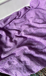 将图像加载到图库查看器中, Women's Lakhnavi Handcrafted Viscose Georgette Chikankari Full Suit Material - HONC0299905