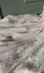 Load image into Gallery viewer, Women's Lakhnavi Handcrafted Mul Chanderi Semi - stitched Kurta And Dupatta Set- HONC0294456
