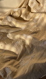 将图像加载到图库查看器中, Women's Lakhnavi Handcrafted Tissue Chanderi Unstitched Kurta And Dupatta Set - HONC0282348