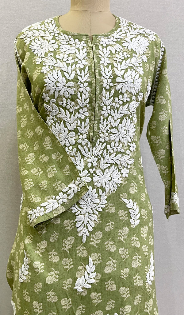 Sonakshi Women's Lakhnavi Handcrafted Cotton Chikankari Kurta And Palazzo Set - HONC0203575